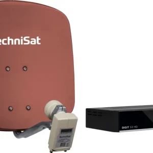 Set antenna satellitare Technisat DigiDish 45 doppio LNB con ricevitore satellitare Digit S3 HD Nuovo Arrivo