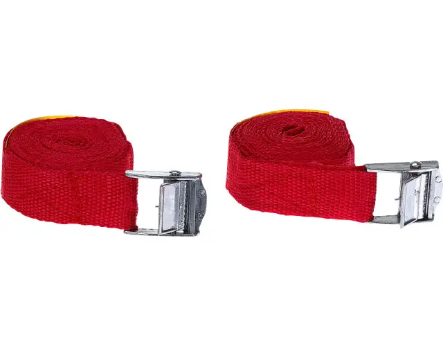Cinghie di fissaggio HP Autozubehör per rimorchi 2,5 m x 25 mm 2 pezzi Reso Gratuito