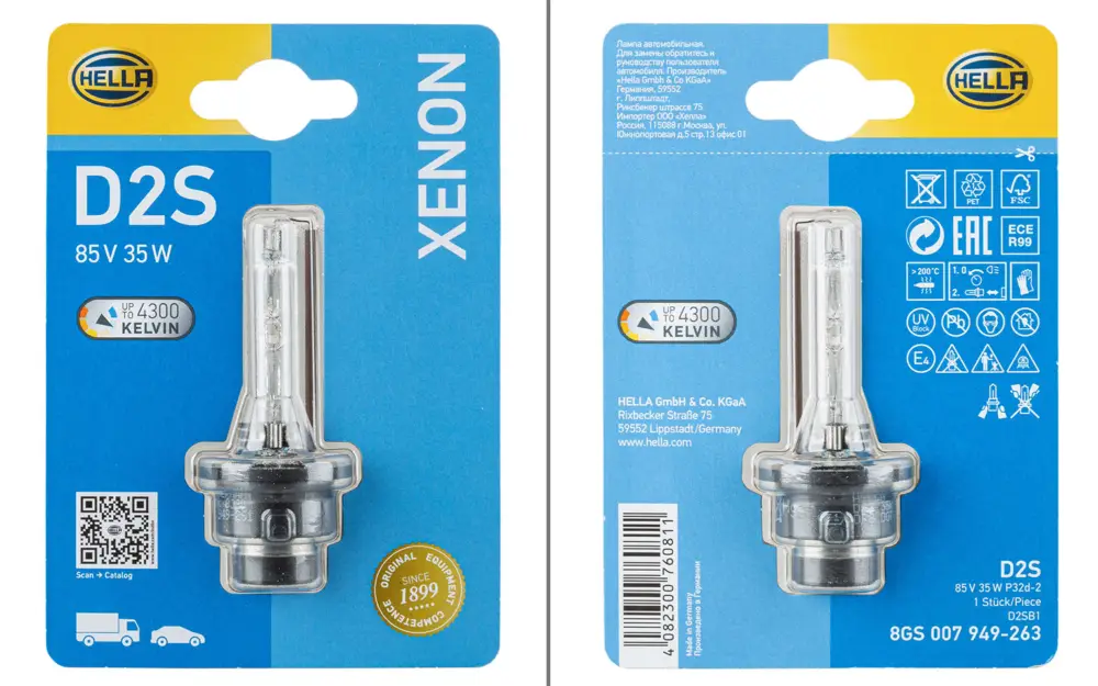 Lampadina a scarica Hella D2S Xenon 85 V / 35 W Offerta Speciale