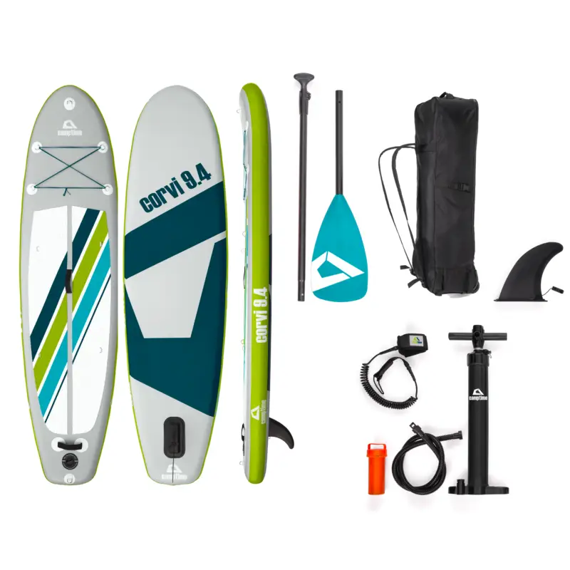 Occasione Imperdibile Set tavola gonfiabile da SUP Camptime Sup-Set Corvi 9.4 con pagaia e pompa ad aria
