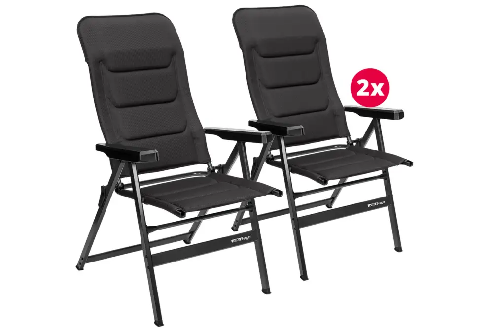 Set sedie pieghevoli Berger Novara XL 2 pezzi Offerta