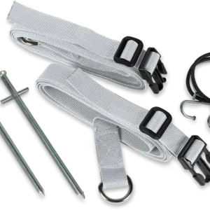 Set di cinghie antitempesta Dometic per tende da sole Set di 4 pezzi composto da 2 cinghie antitempesta e 2 picchetti Novità