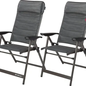 Nuova Collezione Set sedie pieghevoli Berger Slimline 2 pezzi antracite