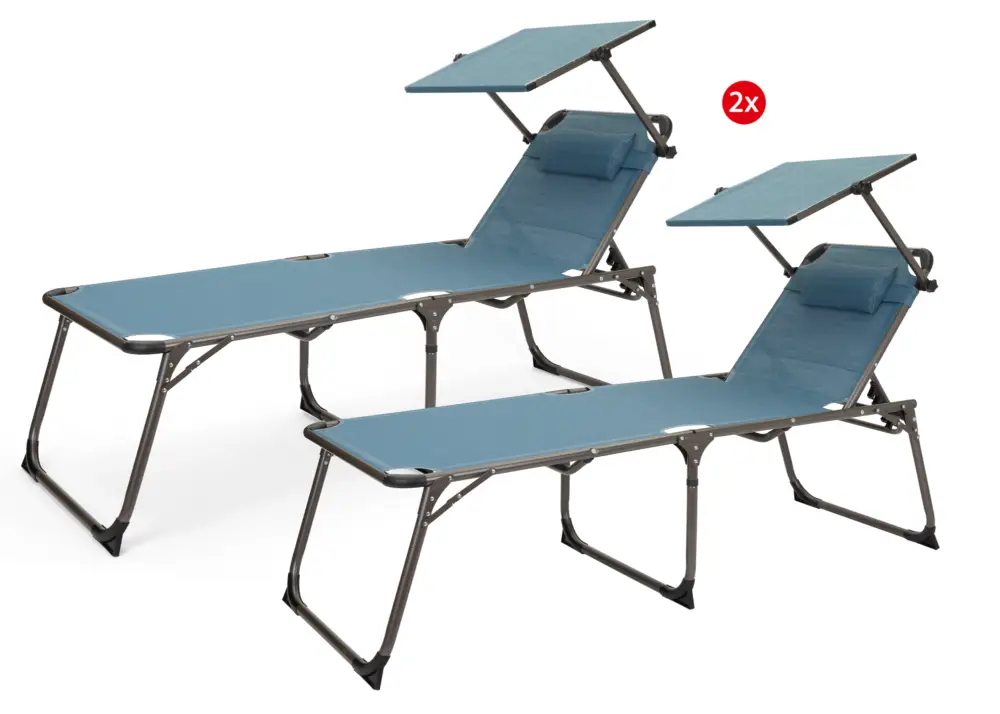 Set di 2 sdraio a tre gambe Berger Slimline Ultime Pezzi