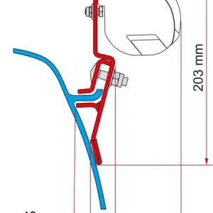 Addatatore per tendalini Fiamma F35 per il montaggio a tetto del tendalino per VW T3 Occasione
