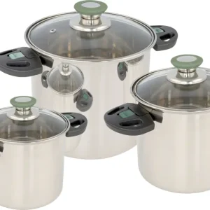 Occasione Set pentole in acciaio inox Bo-Camp Elegance Compact 3 pezzi