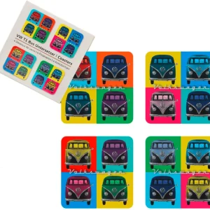 Nuovo Arrivo Set di sottobicchieri VW Collection T1 Bus 4 pezzi