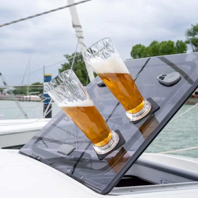 Consegna Rapida Set di bicchieri da birra magnetici silwy® con sottobicchieri 500 ml 2 pezzi