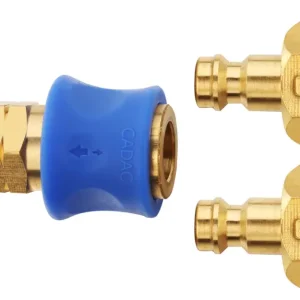 Attacco rapido a due vie Cadac Quick Release per barbecue a gas e tubo flessibile Popolare