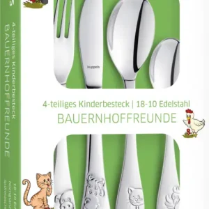 Set di posate per bambini Kuppels in acciaio inox 4 pezzi Popolare