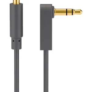 Scelto Dai Clienti Goobay AUX, 3,5 mm stereo a 3 pin, sottile, CU, cavo di collegamento audio angolato