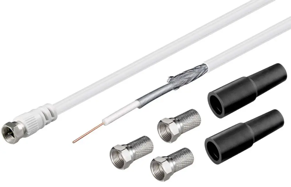 Quantità Limitata Set cavo di alimentazione coassiale Goobay per antenna LNB 100 dB