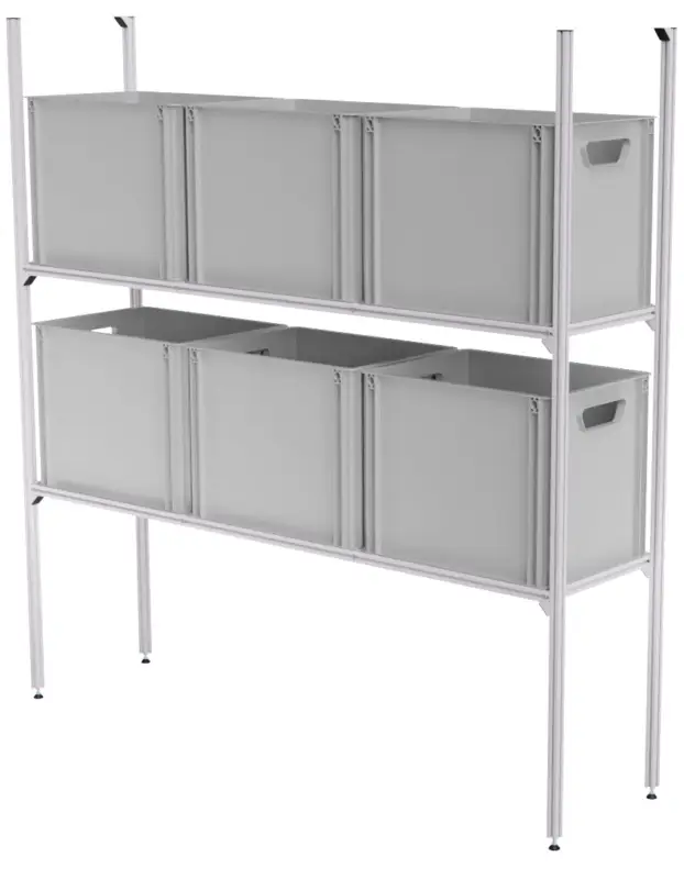 Non Perdere Cassettiera estraibile SYS-Rack 123-L-RR-1 in alluminio per gavone posteriore 125 x 31 x 130 cm