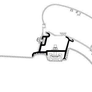 Ultime Pezzi Adattatore per tendalini Thule Mercedes Sprinter/VW Crafter