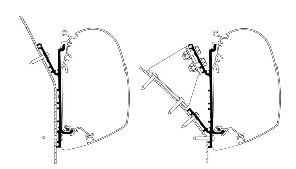 Adattatore per tendalini Thule Knaus Deseo Spedito Oggi