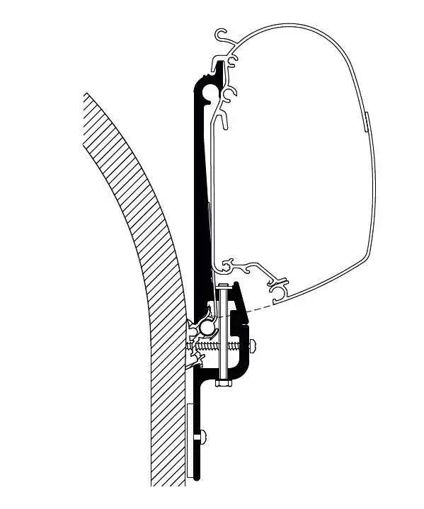 Adattatore per tendalini Thule Eriba Touring dal 2007 Soddisfatti O Rimborsati
