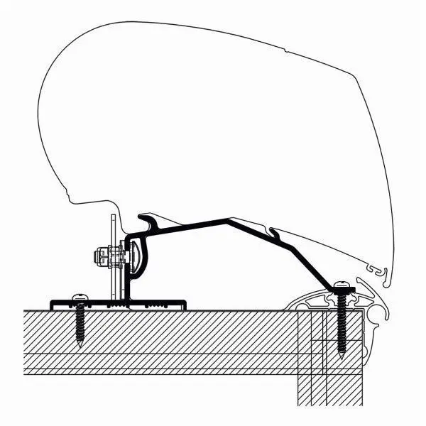 Ultimissimo Modello Adattatore per tendalini Thule Adria Caravan ≥ 2015