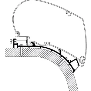 Adattatore per tendalino Thule Eriba Touring 820 Offerta Del Giorno