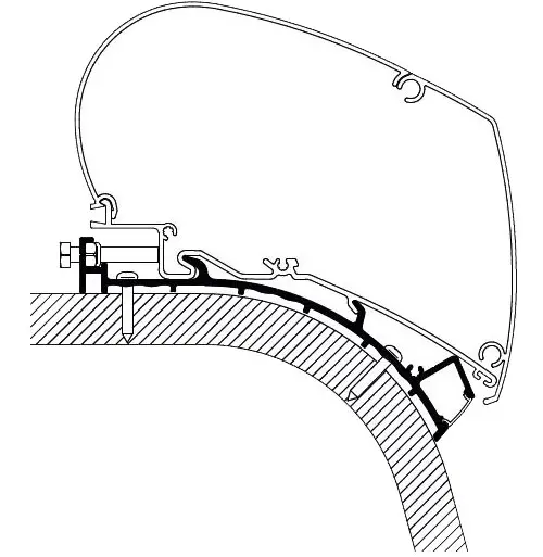 Adattatore per tendalino Thule Eriba Touring 820 Offerta Del Giorno
