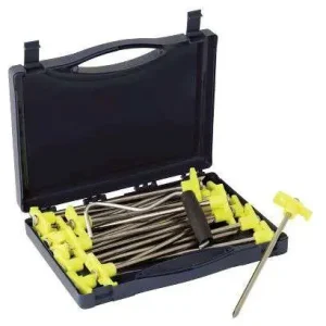 Valigetta di picchetti in acciaio Outwell Box verde luminoso Must-Have