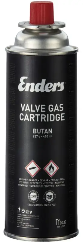 Cartuccia a gas con valvola Enders 227 g Vendita Finale
