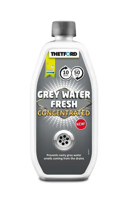 Disgregante WC Thetford Grey Water Fresh concentrato per serbatoi acque reflue 800 ml Non Perdere