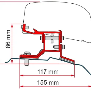 Quantità Limitata Adattatore per tendalini Fiamma Ford Custom L1 staffa per Fiamma F40van per guida a destra