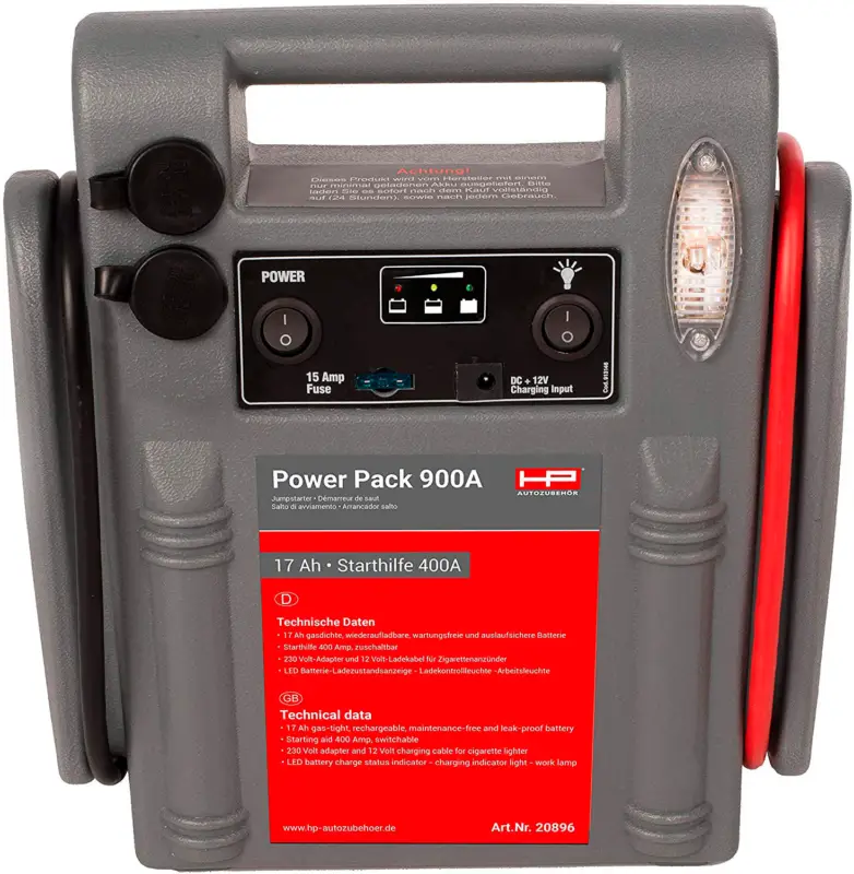 Avviatore di emergenza HP Autozubehör Power Pack 900A 17Ah 12V Popolare