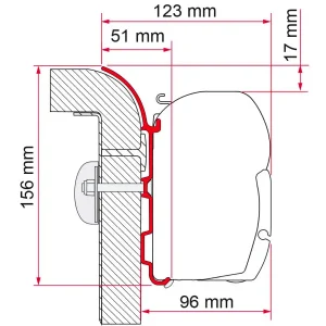 Adattatore Fiamma Bürstner 400 Adattatore per tenda da sole per Fiamma F45 A Buon Prezzo