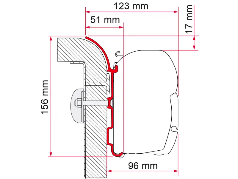 Adattatore Fiamma Bürstner 400 Adattatore per tenda da sole per Fiamma F45 A Buon Prezzo