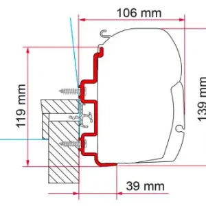Subito Disponibile Adattatore per tendalini Fiamma F45 per Hymer Exsis