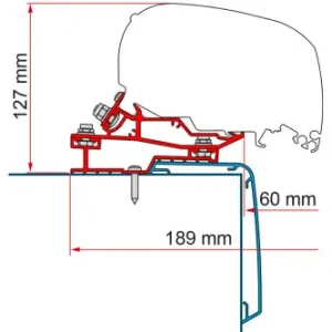 Adattatore per tendalino Fiamma Rapido C Line per Fiamma F80/F65 Professionale