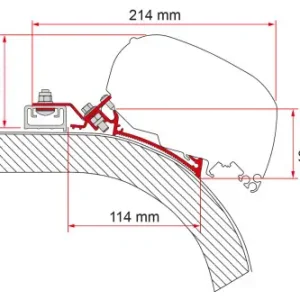 Adattatore per tendalino Fiamma Rapido Distinction per Fiamma F80/F65 Più Venduto