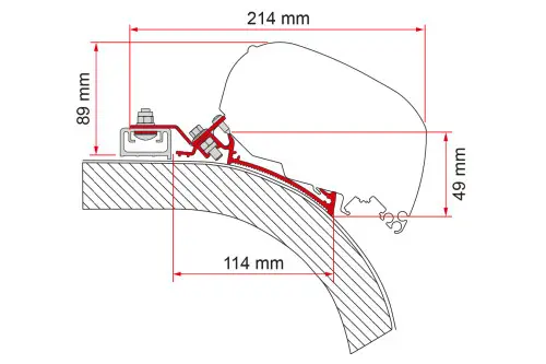 Adattatore per tendalino Fiamma Rapido Distinction per Fiamma F80/F65 Più Venduto