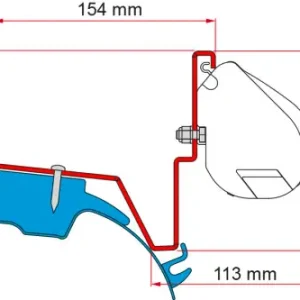 Quantità Limitata Adattatore per tendalini Fiamma Mercedes Vito / Jules Verne per Fiamma F35
