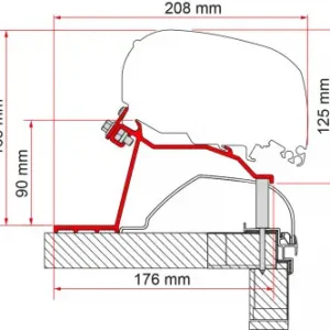Adattatore per tendalini Fiamma Kit Hobby Caravan dal 2014 per Fiamma F80/F65 Offerta Speciale