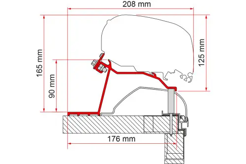 Adattatore per tendalini Fiamma Kit Hobby Caravan dal 2014 per Fiamma F80/F65 Offerta Speciale