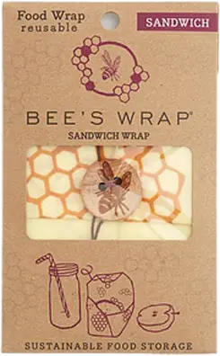 Ultime Pezzi Panno in cera d'api Bees Wrap per panini 33 x 33 cm
