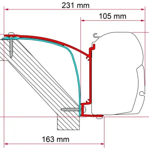 Di Tendenza Adattatore per tendalini Fiamma Kit Laika Ecovip 07 per Fiamma F45