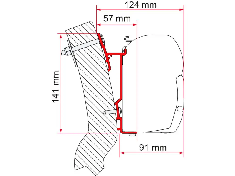 Adattatore per tendalini Fiamma Wingamm Oasi per Fiamma F45 Popolare