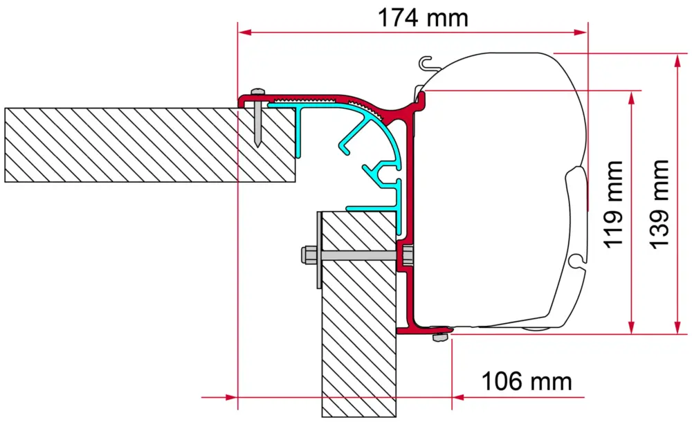 Pagamento Sicuro Adattatore per tendalini Fiamma Bailey MK per Fiamma F45