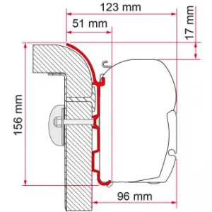 Adattatore per tendalini Fiamma Bürstner per Fiamma F45 Scelto Dai Clienti