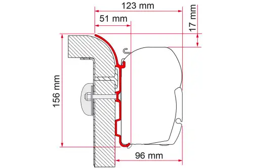 Adattatore per tendalini Fiamma Bürstner per Fiamma F45 Scelto Dai Clienti