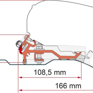 Staffa per tendalini Fiamma Ducato/Jumper/Boxer H2 Nuovo Arrivo