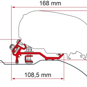 Staffe per tendalini Fiamma Ducato/Jumper/Boxer profilo basso ≥ 2006 (F80) Scelto Dai Clienti