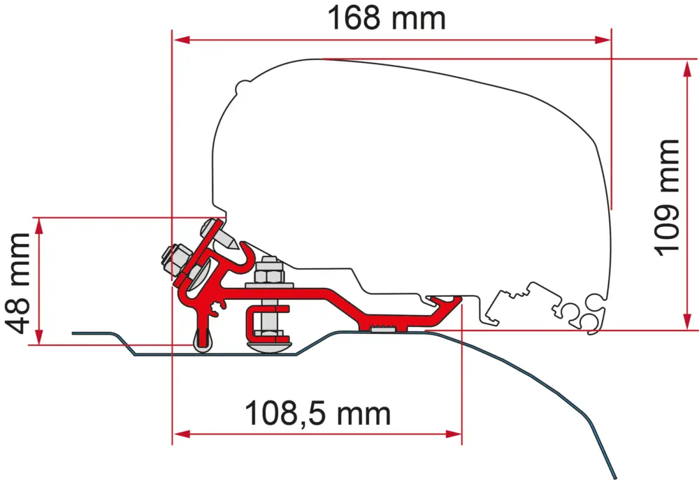 Staffe per tendalini Fiamma Ducato/Jumper/Boxer profilo basso ≥ 2006 (F80) Scelto Dai Clienti