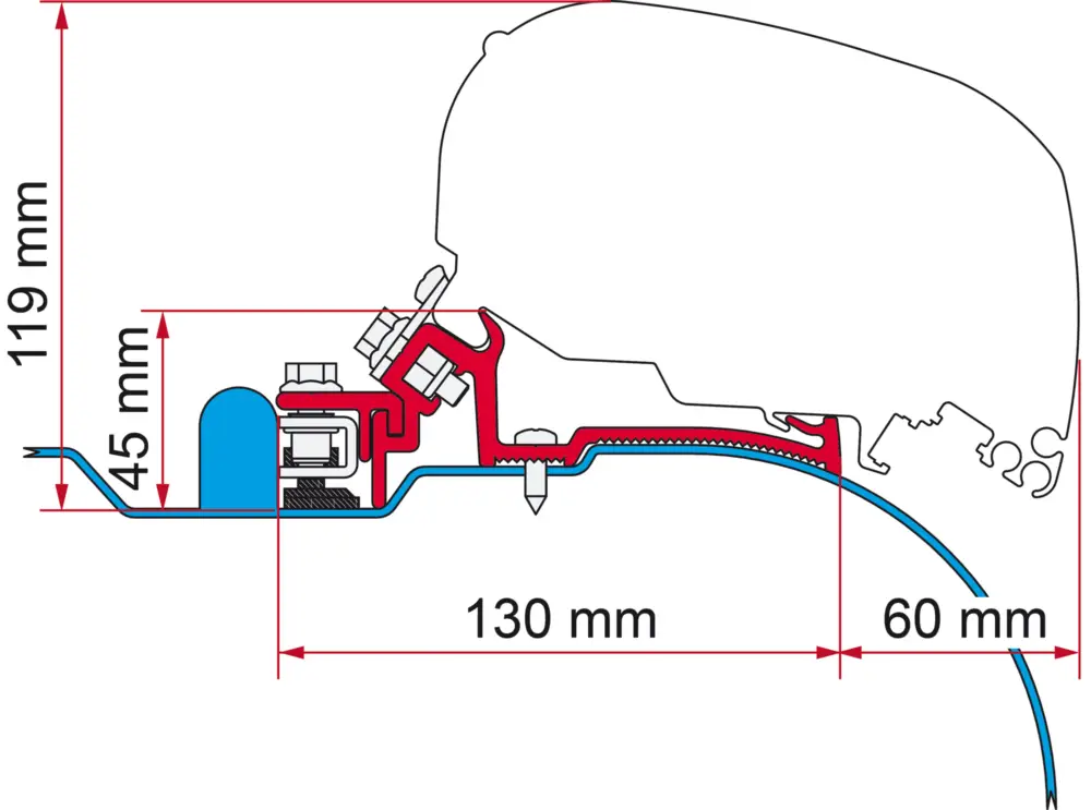 Adattatore per tendalino Fiamma Iveco Daily H2 Promozione