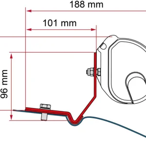 Più Venduto Adattatore per tendalino Fiamma Kit VW Caddy Maxi per Fiamma F35