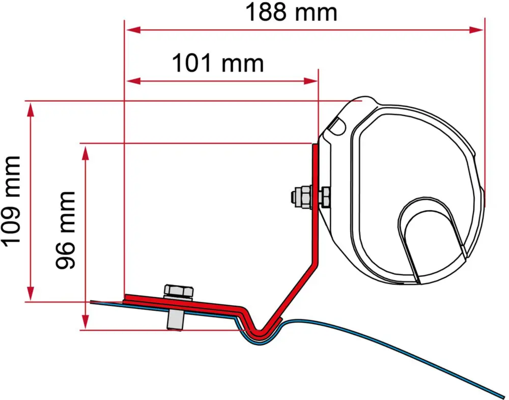 Più Venduto Adattatore per tendalino Fiamma Kit VW Caddy Maxi per Fiamma F35