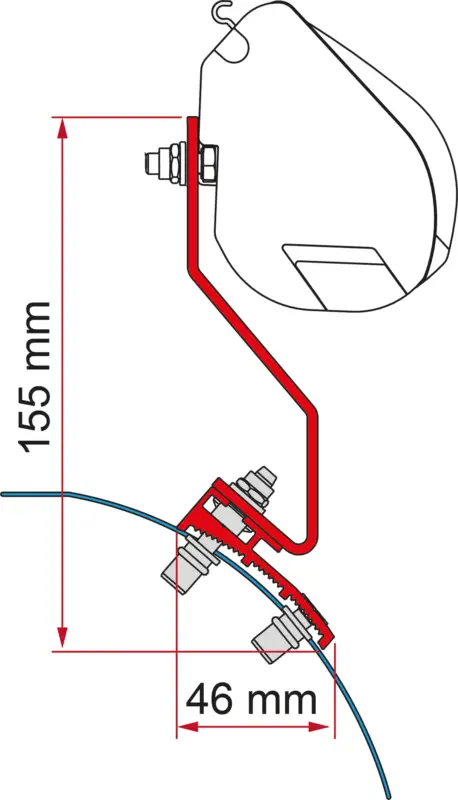 Adattatore per tendalini Fiamma Kit VW Caddy Maxi Lift per Fiamma F35 Quantità Limitata